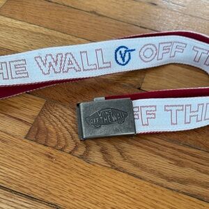 Vans Red and White 'Off The Wall' Belt shredtor ll web belt